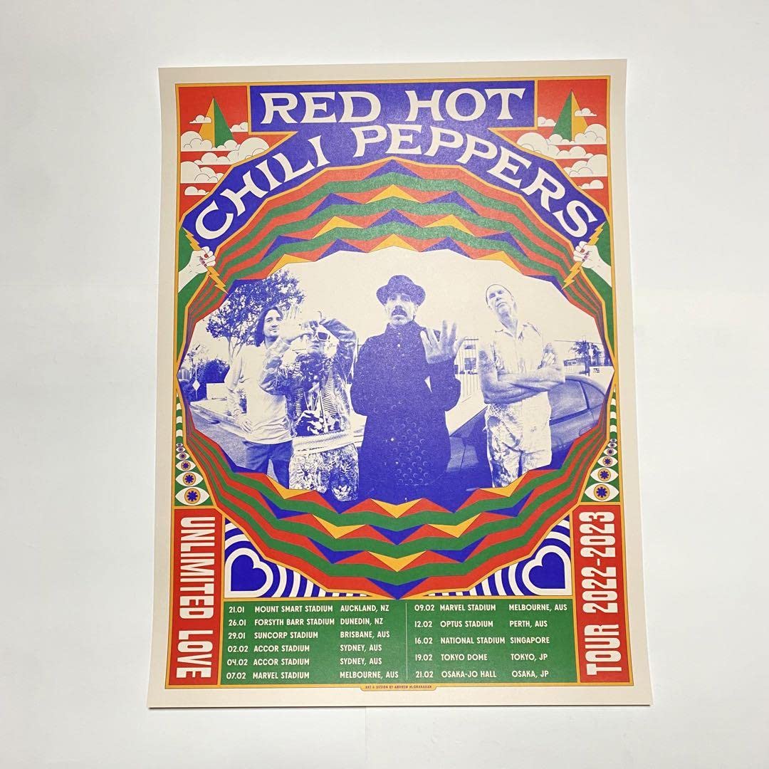 Amazon.co.jp: Red Hot Chili Peppers World Tour Lithograph Poster  