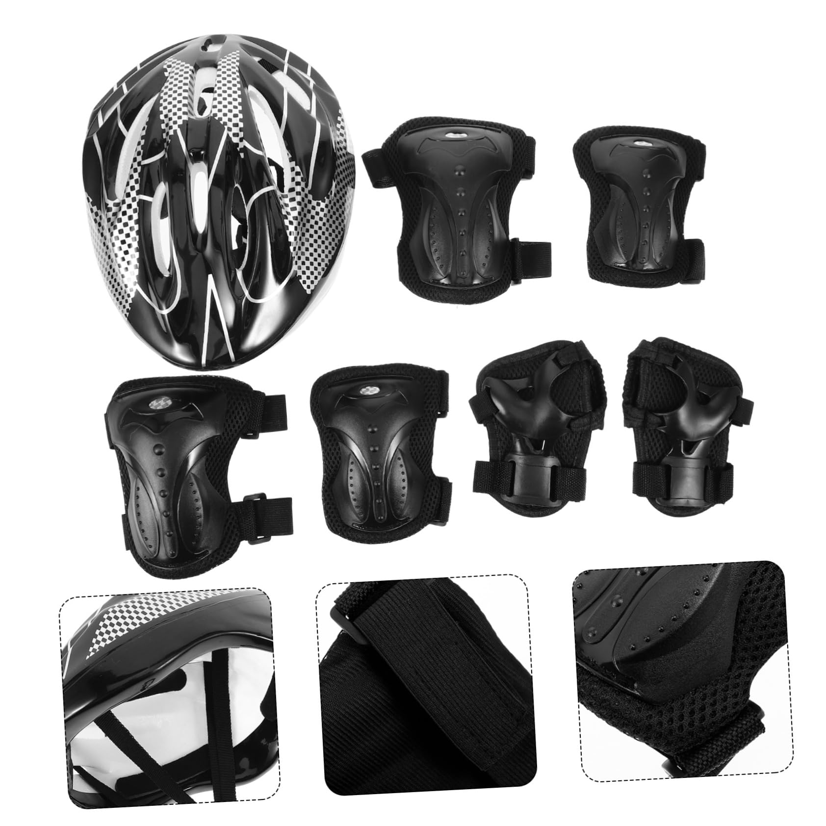 Toddmomy 2ensembles Set De Adulte Pour Roller Skating Équipement De Sécurité Complet Avec Casque Coudières Genouillères Et Pour Trottinette Et Skateboard Design Élégant Et