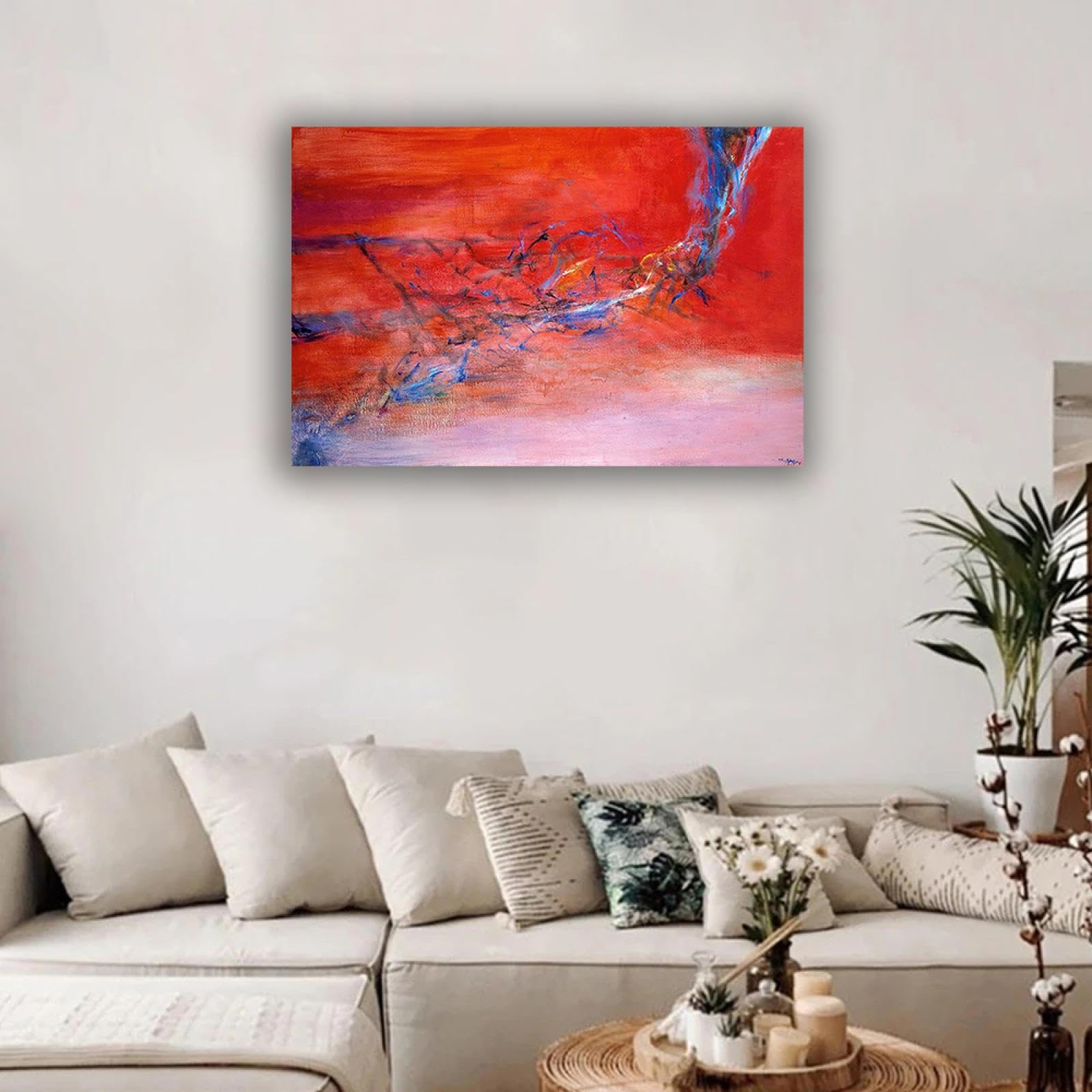 Affiche Toile Zao Wou-Ki 'Sans Titre 1959' - Impression HD 50x75cm, Art Abstrait, Sans Cadre