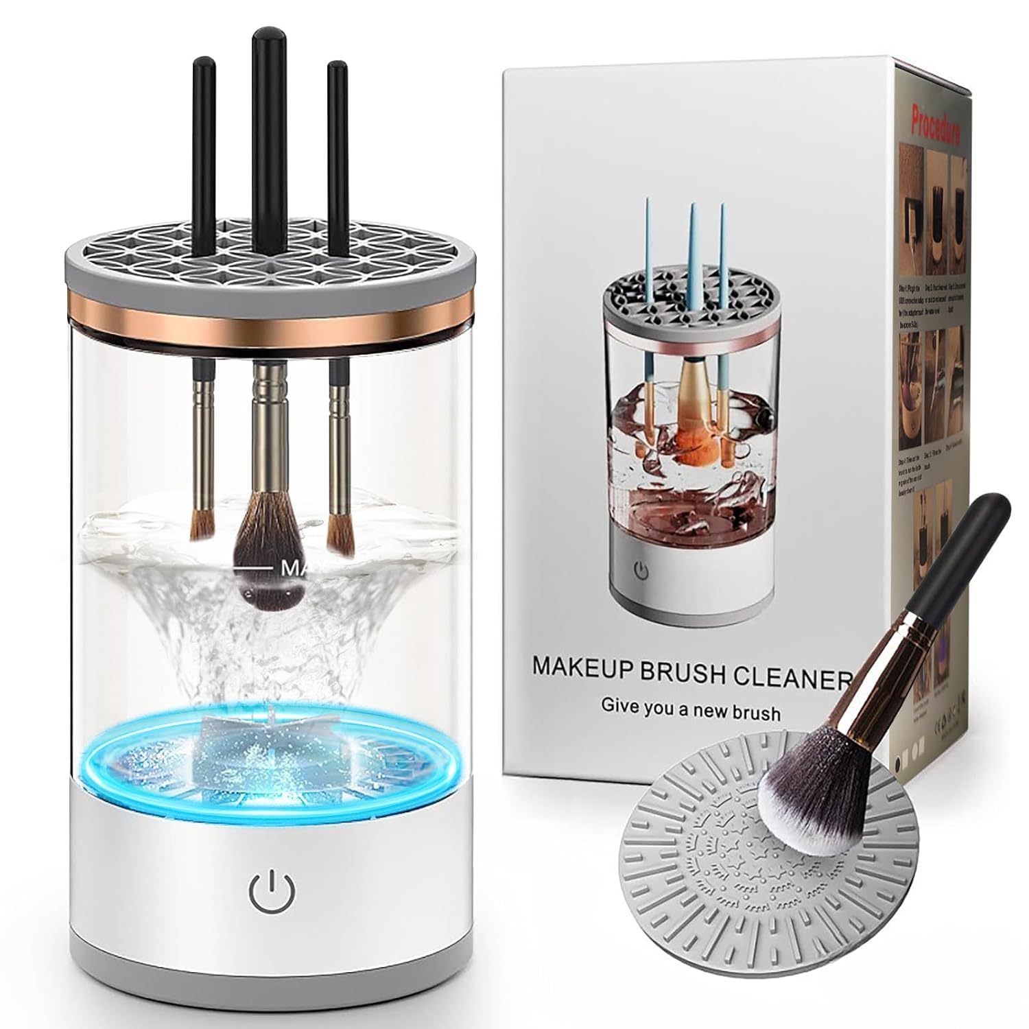 Electric Makeup Brush Cleaning Machine – Automatic Makeup Brush Cleaner and Dryer for Quick Deep Cleaning – Portable Easy to Use and Suitable for All Brush Sizes-picture-17