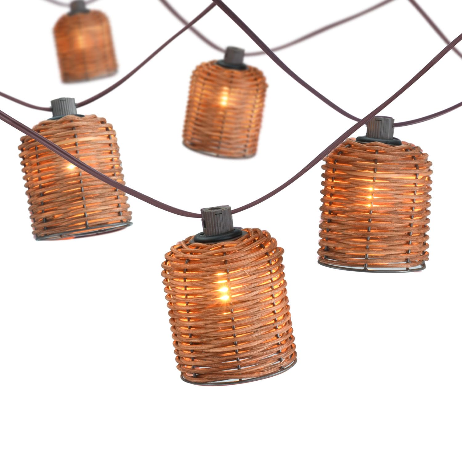 Security Rattan With String Snapklik.com : Natural Rattan String Lights, 10 Rustic Raffia Cage,13 ...