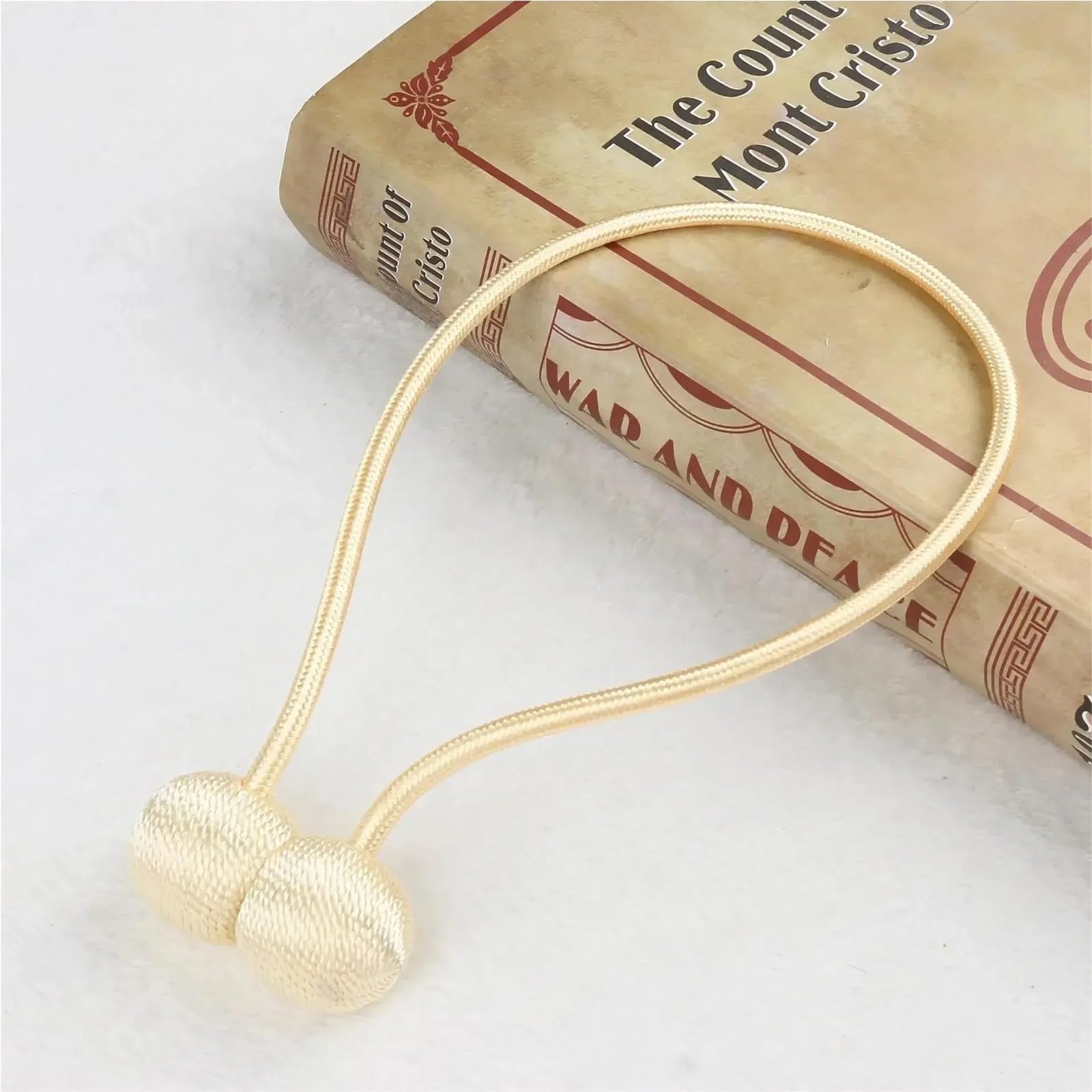 LYVQZPWLRLes Rideaux magnétiques, Crochets magnétiques for Rideaux, embrasses, Porte-Boucles, Accessoires décoratifs for Rideaux en Polyester(White01)