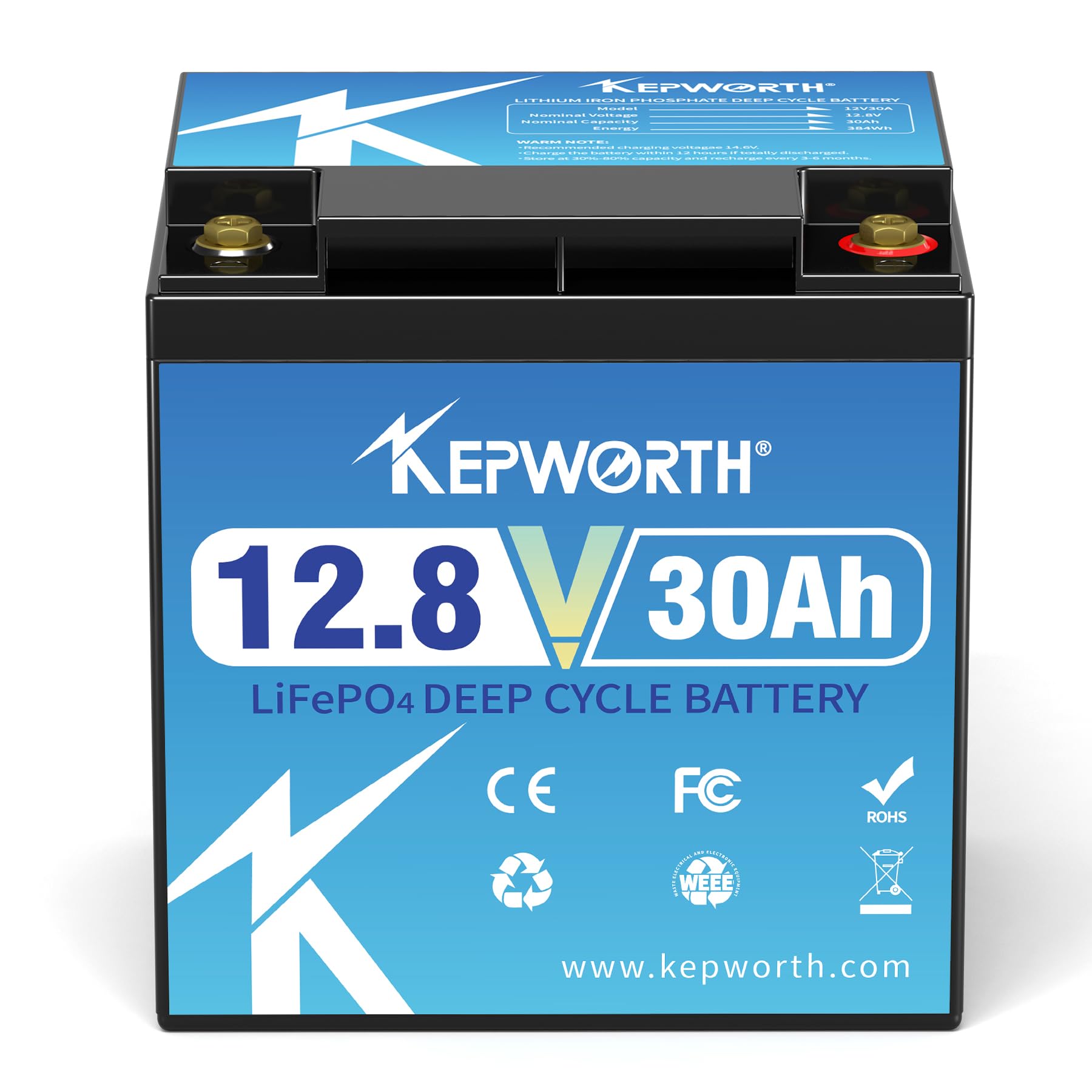 KEPWORTH Bateria Litio 12V 30Ah Batería Lifepo4