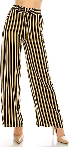 Miniatura 5 de Fashionazzle Pantalones Palazzo para mujer color liso y a rayas