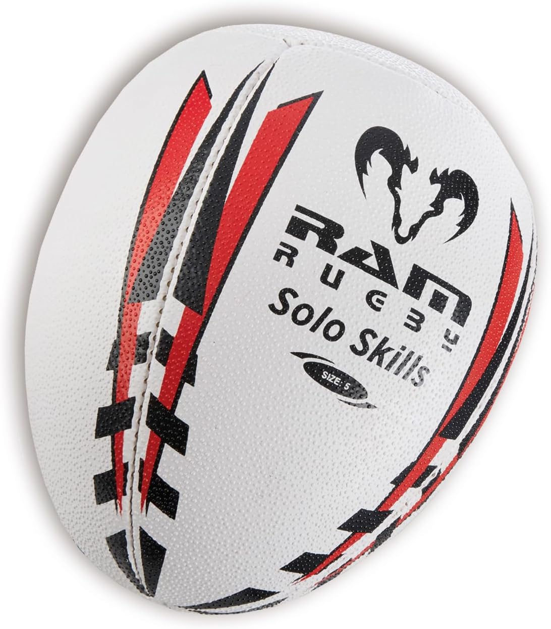 Ram Rugby Solo Skills Rebounder Rugby Ball – Sizes 3, 4 & 5 – Solo Passing & Handling Training Ball – Bounce-Back Wall Ball for Youth & Adults – Rugby Training Equipment – UK-Made, Hand Stitched