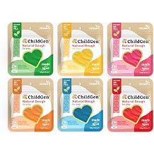 ChildGen Natural Play Dough Refill Pack, 125g 4.4 oz Non-Toxic, Food-Grade Modeling Dough for Kids, Soft Sensory Play, Resealable On-the-Go Pack Set of 6