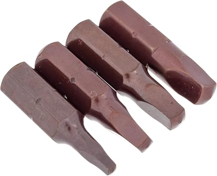 4pcs 25mm SQ0, SQ2, SQ3, SQ4 Square Drive Screwdriver Tool Bit Set Robertson - S2 Tool Steel, 1/4" Hex Drive, Magnetic Head, For Electric Screwdrivers, Power Tools, Power Drill