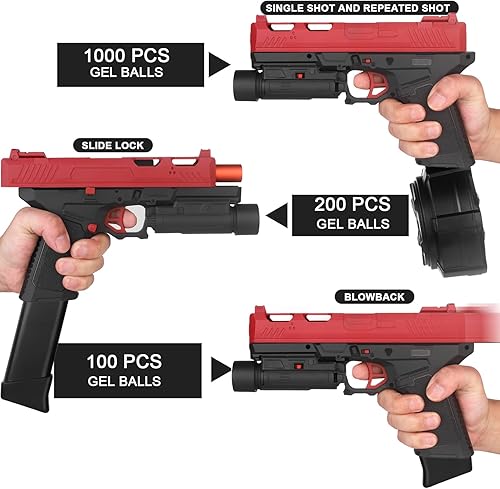 Miniatura 4 de 8 juguetes de gel, versión mejorada para X2 juguetes de gel con gafas y tambor, para juegos de Navidad y Pascua al aire libre, a partir de 14 años y