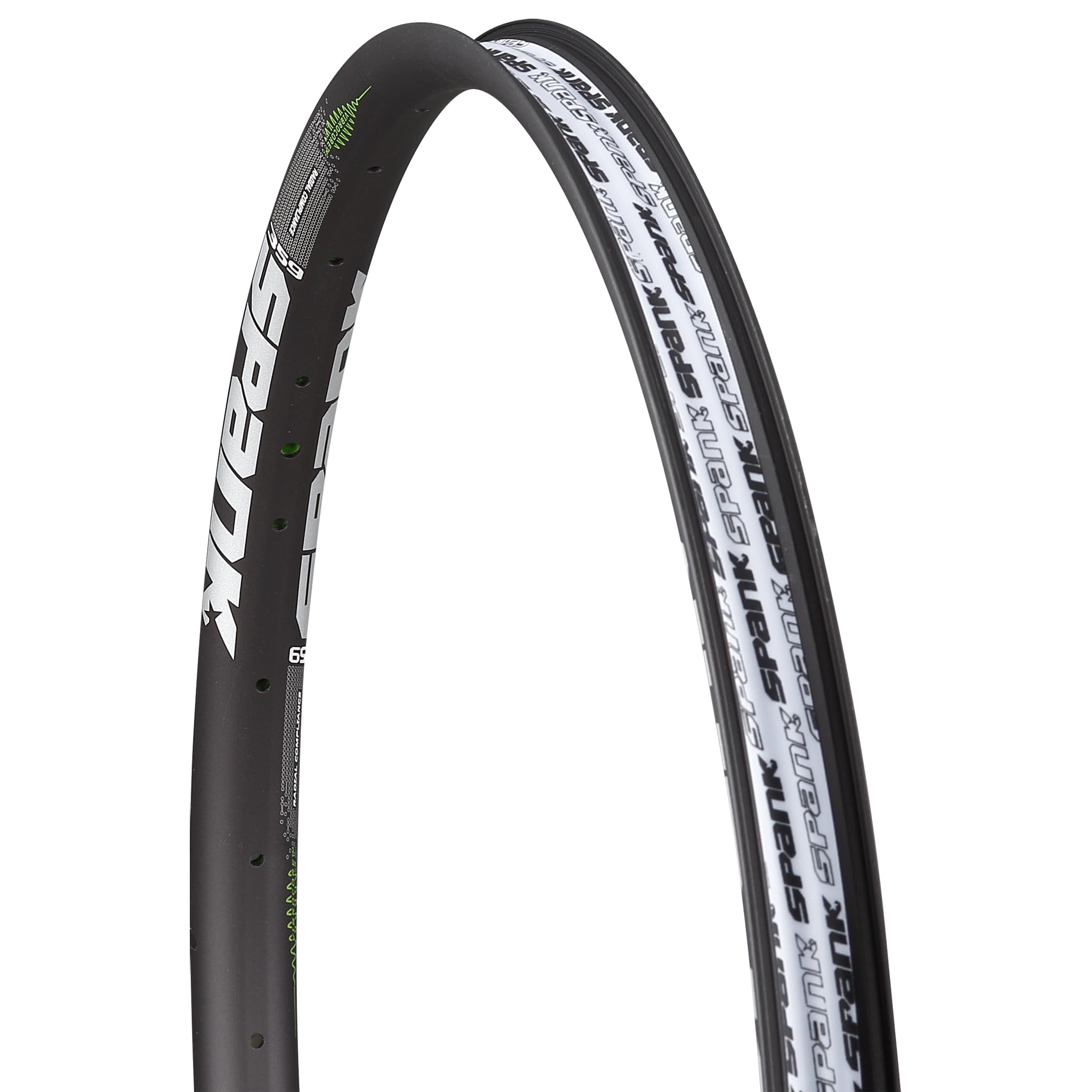 Spank 359 VIBROCORE, 32 Holes Unisex Adult Rim, Black, 29 Inches