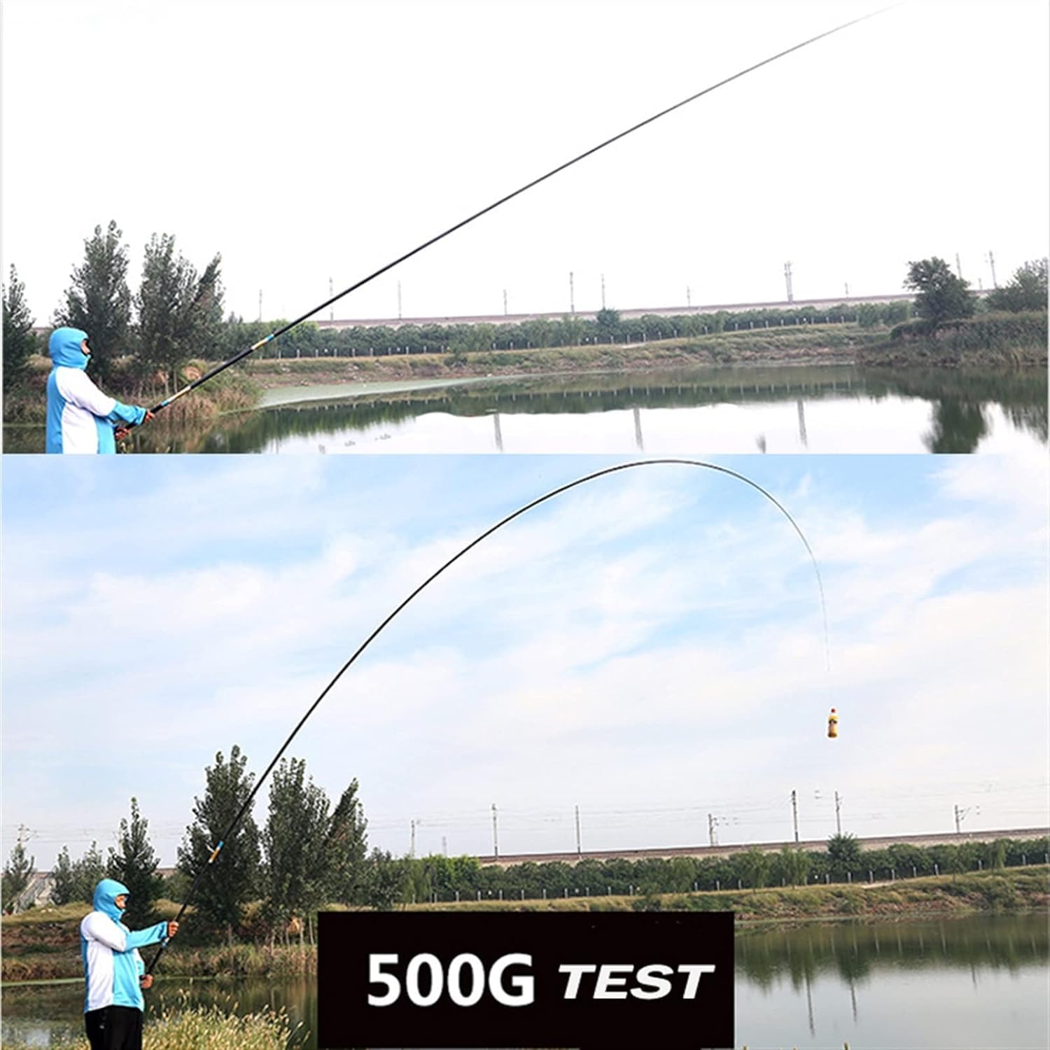 Teleskop-Angelruten Ultraleichte Hartkohlenstoff-Stream-Angelruten Lange Handruten for große Fische Outdoor-Angelruten(9 M)