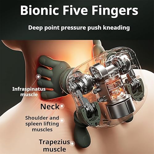 Miniatura 3 de Masajeador inalámbrico 4D Shiatsu para aliviar los tejidos profundos con calor, masajeador inteligente de cuello y hombros para amasar, almohada