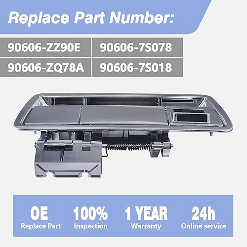 Miniatura 3 de CULMKARI 90606-ZZ90E - Kit de manija de liberación de ventana trasera para Nissan Armada 2004-2015 (con agujero, cromado)