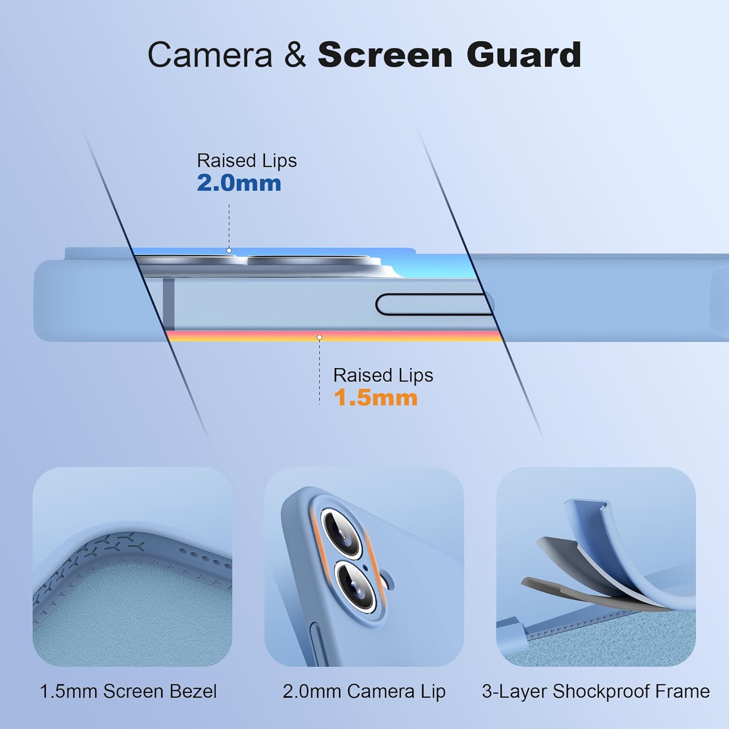 Designed for iPhone 16 Case with Magnetic Invisible Stand Compatible with Mag-Safe Military Drop Tested Shockproof Silicone Phone Cases for Women Men 6.1'', Blue - Image 4