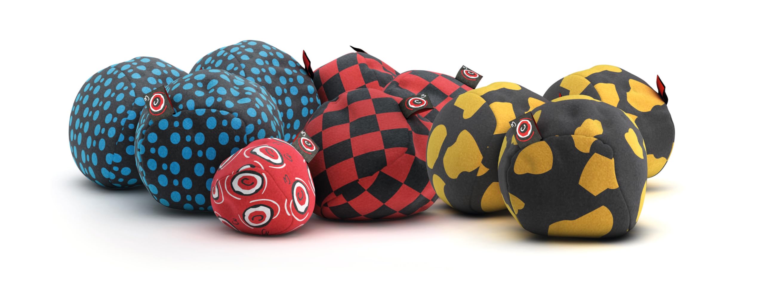 Zoch Crossboule c³ Limited Edition 15 Jahre - 3 Bälle zusätzlich, Boule Spiel in 3D, Set für 3 Spieler, Flexible Stoffbälle, Indoor Outdoor Spiel ab 6 Jahren