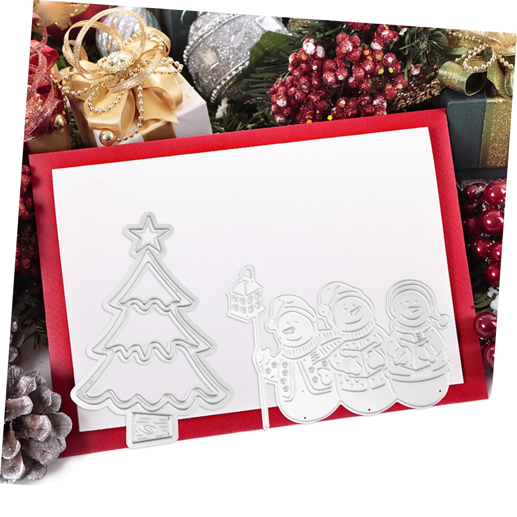 Operitacx 9 Piezas Navidad morir manualidades navideñas plantillas navideñas troqueles de metal cortados troqueles para hacer tarjetas troqueles de corte de metales en relieve