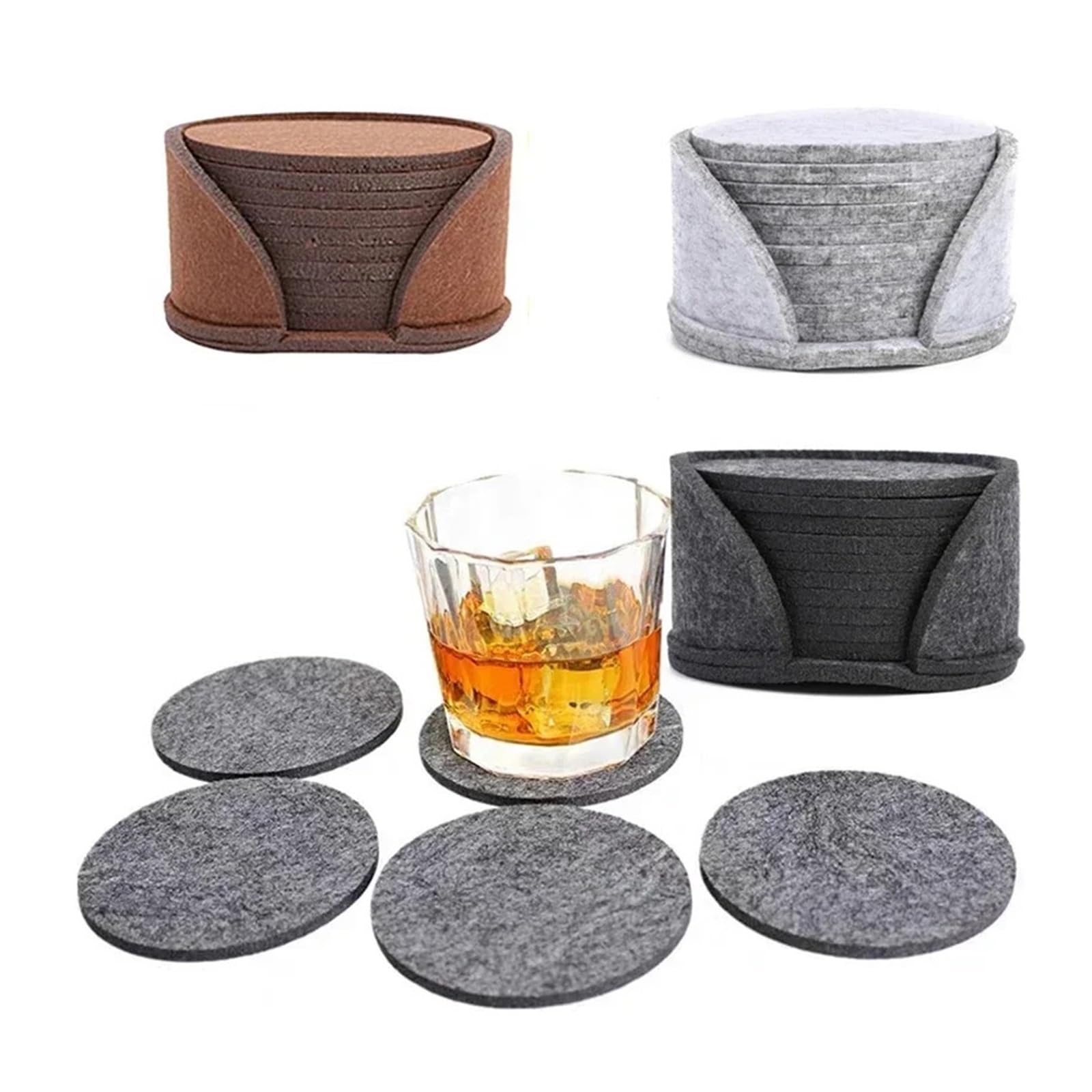 Dessous de Verre Rond en Feutre