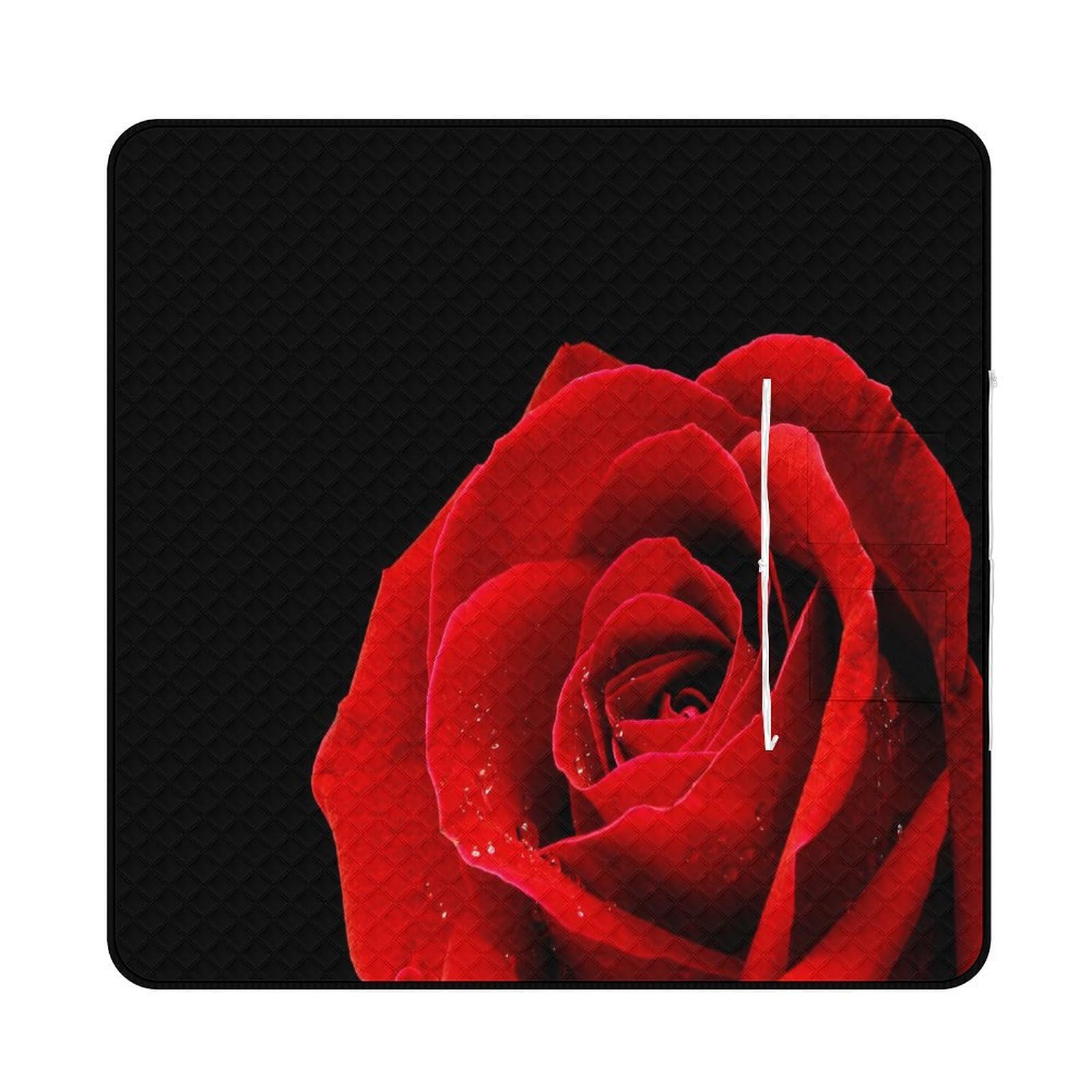 Couverture de pique-nique à motif floral rose avec sangle de transport, tapis de sable pliable et imperméable pour camping, été, plage, tapis de 200 x 200 cm