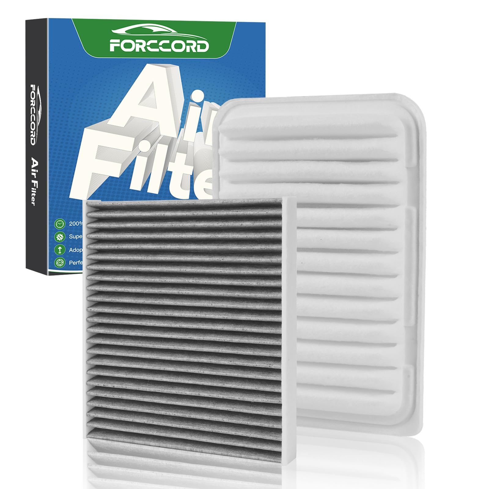 Cabin &amp; Engine Air Filter Kit for Toyota Corolla 2009-2019, Yaris 2007-2018
