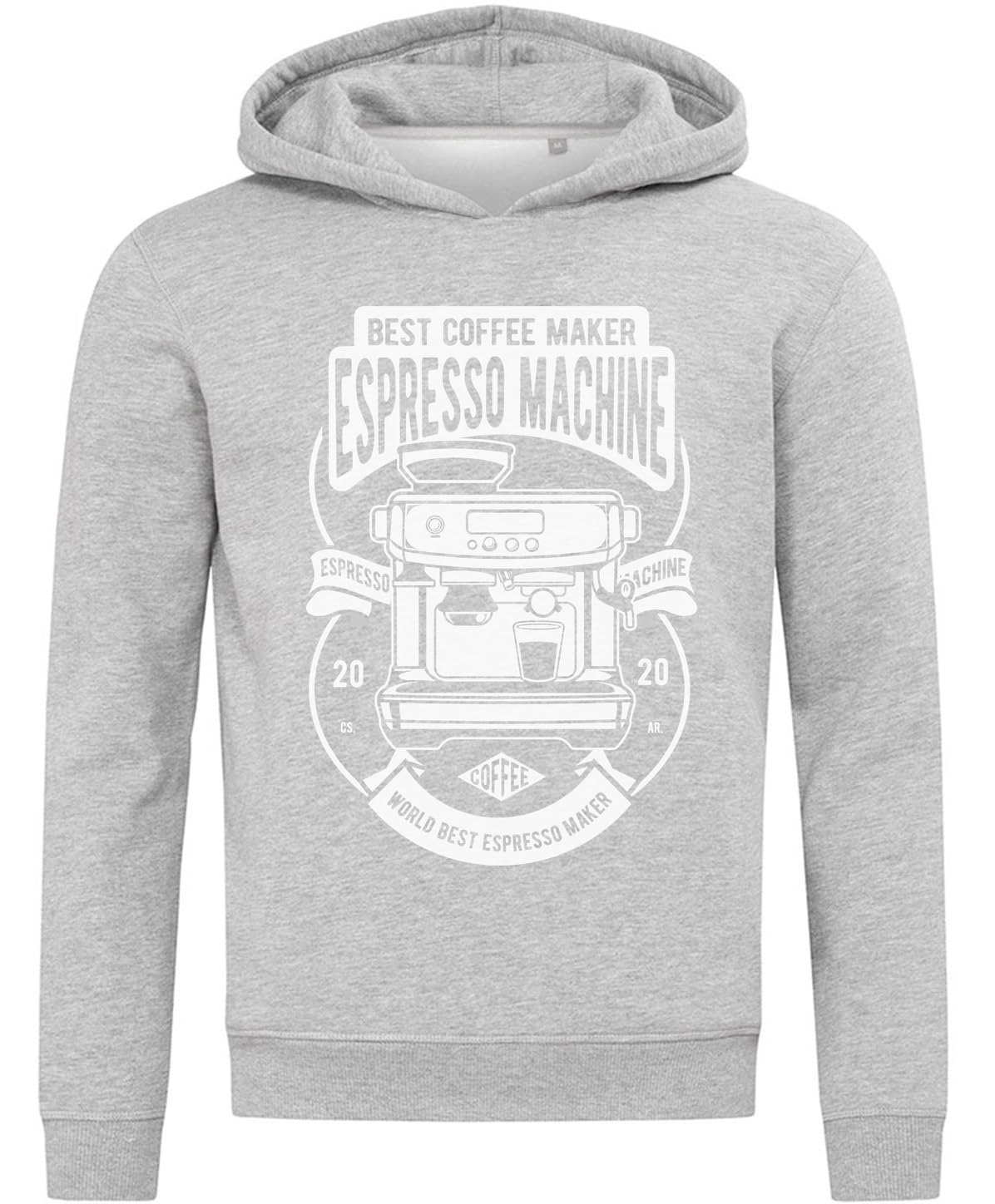 Ekspres do espresso najlepszy ekspres do kawy bluza z kapturem bluza z kapturem mieszanka bawełny szara