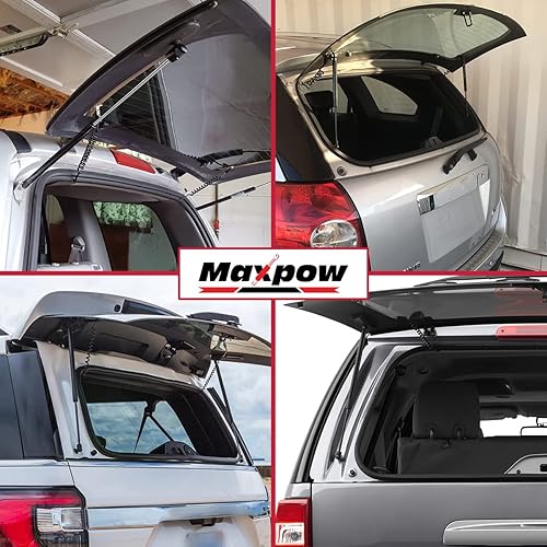 Miniatura 4 de Maxpow C16-06874 - Soportes de gas de 17 pulgadas amortiguadores de 40 libras178 N soporte de elevación de gas para camión cubierta de tonneau