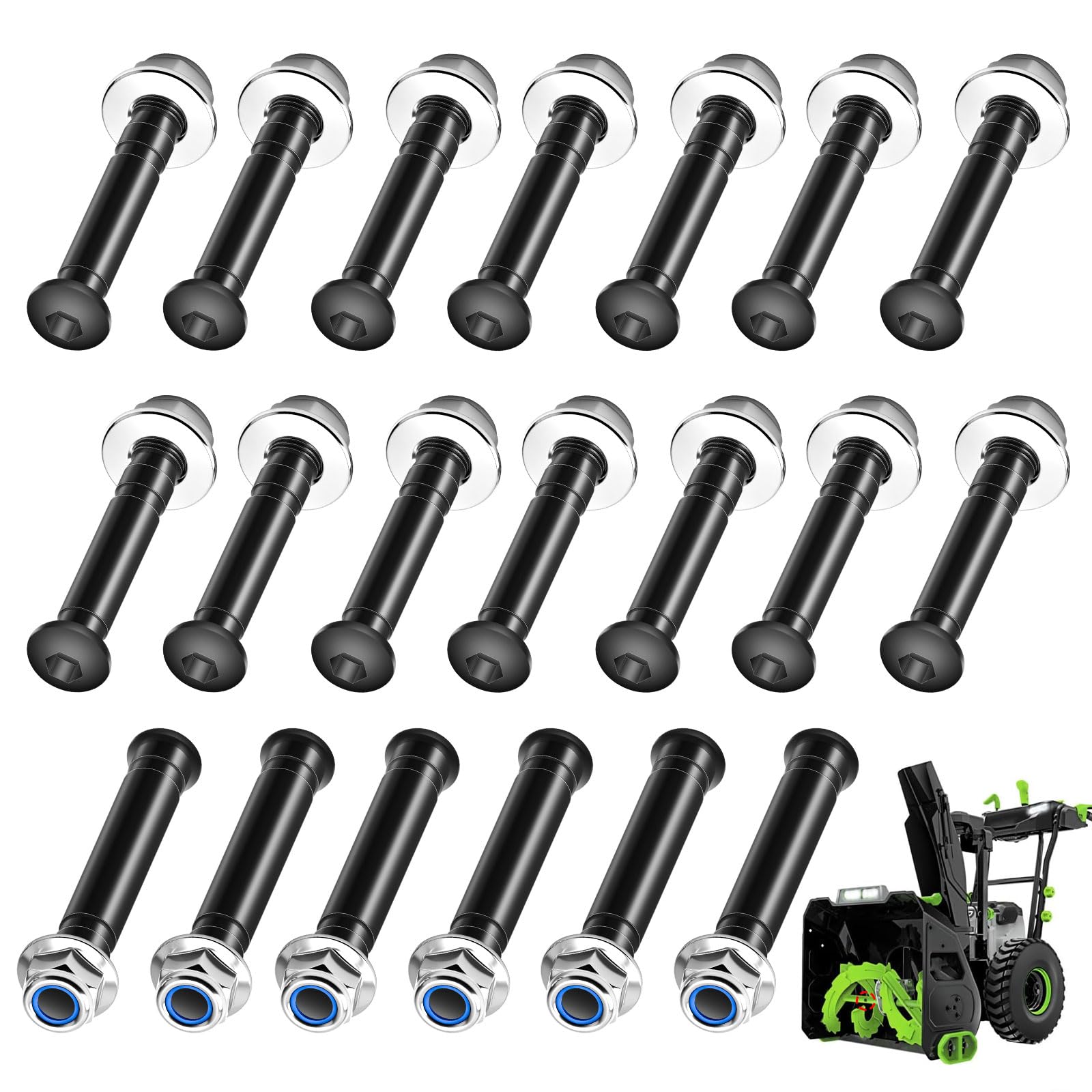 20 PCS Snow Blower Shear Pin Set ASP2400D Compatible with EGO Power 24-inch & 28-inch 2-Stage Snow Blower SNT2800, SNT2807, SNT2400, SNT2405, SNT2406,