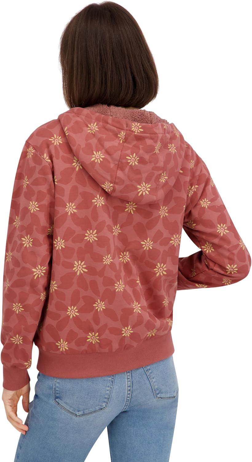 Billabong womens Full Zip Oversized Sherpa Lined Hoodie Jacket - Image 3