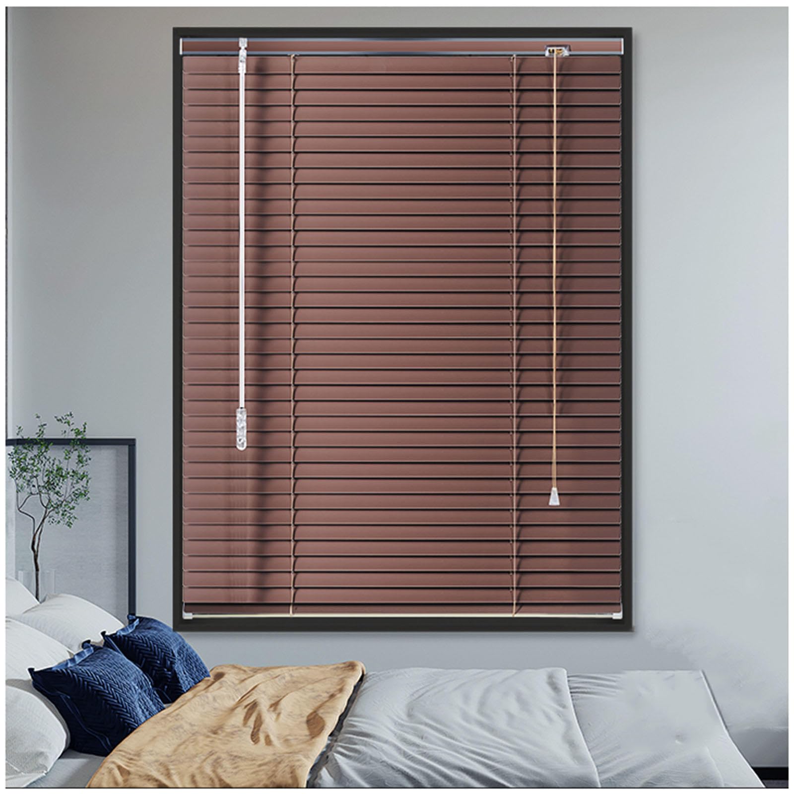 Xrdbfd Wxh Aluminium Venetian Blinds For Windows, Indoor Horizontal Blinds, Blackout Venetian Shades, Metal Window Blinds 40-150Cm/16-59In Wide,-70X160cm/27.5 * 63In