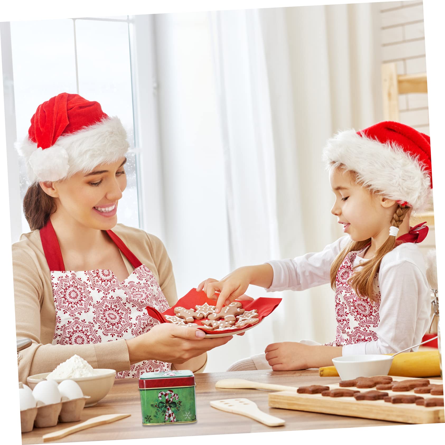 Operitacx 9pezzi Natalizie Decorate Per e Biscotti Scatole Per Per e Decorazioni