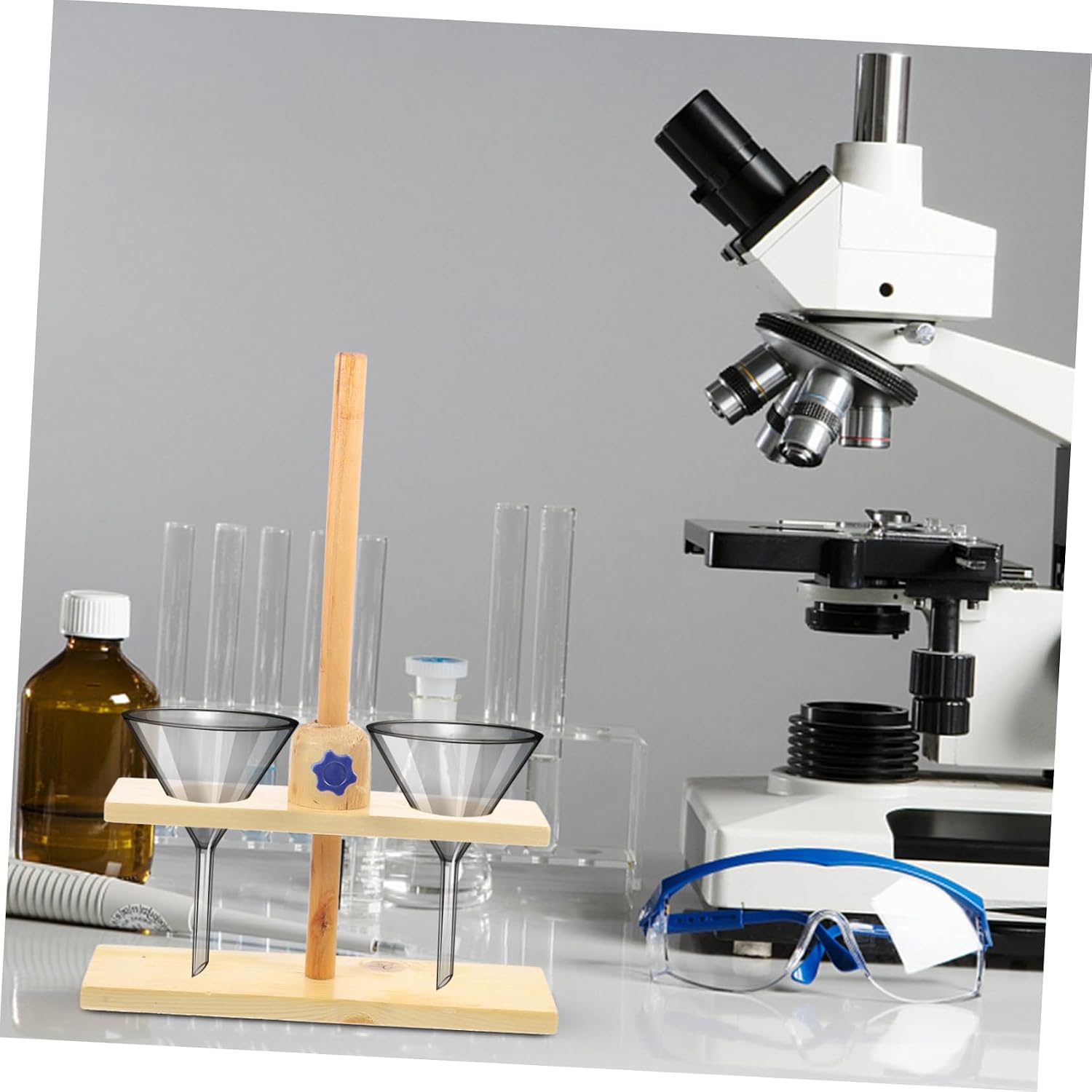 Cabilock Lab Funnel Stand Compatible Science Equipment for Boys and Girls Portable Teaching Instruments Chemistry Supplies