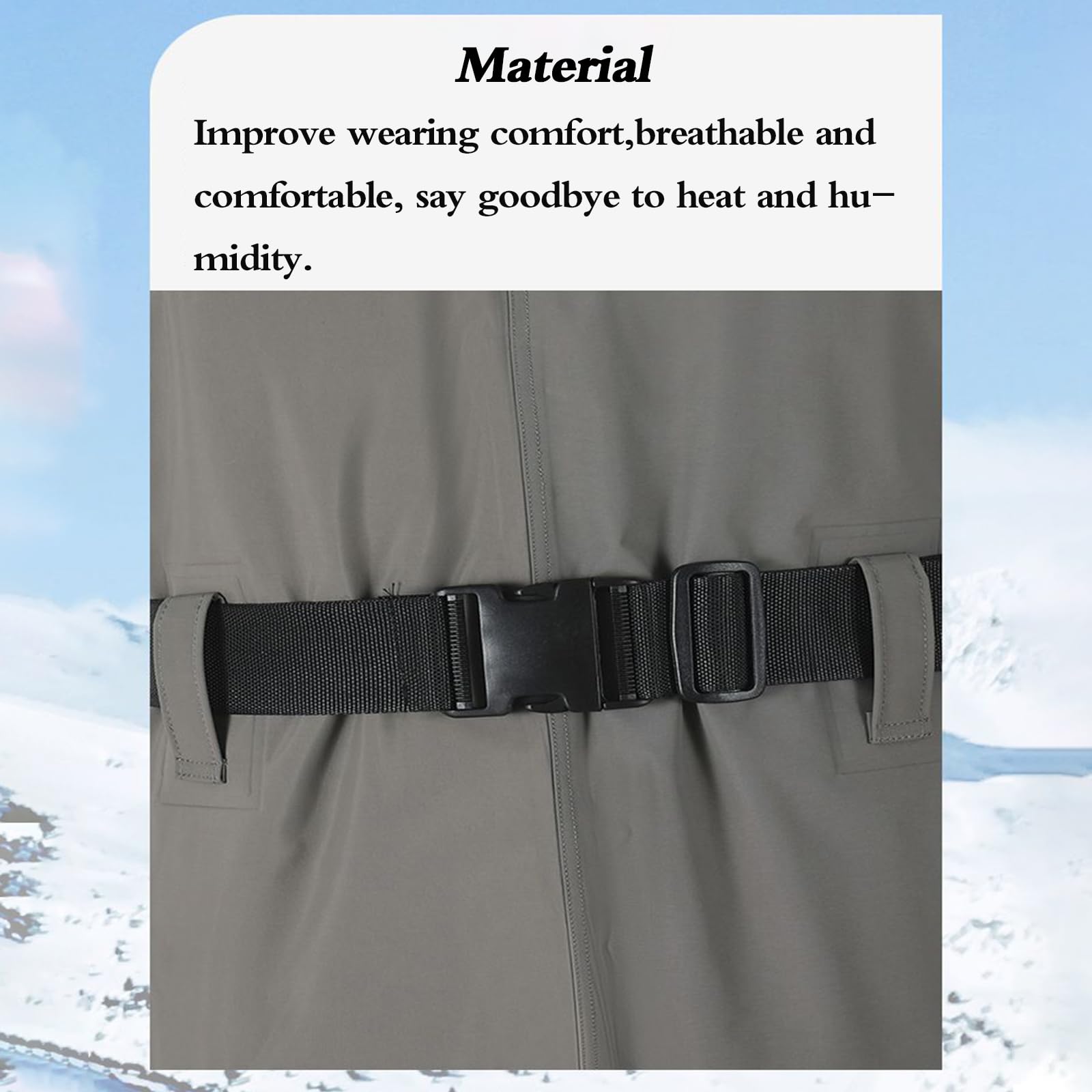 Vadeadores Impermeables y Transpirables,Vadeadores para Hombre,Pantalones de Pesca,Correa Ajustable,Ajustables en la Cintur,con Bolsillo,para Regalo Amantes de Pesca y Deportiva