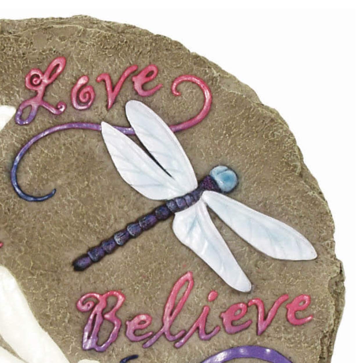 Spoontiques - Garden Décor - Dragonflies Stepping Stone - Decorative Stone for Garden