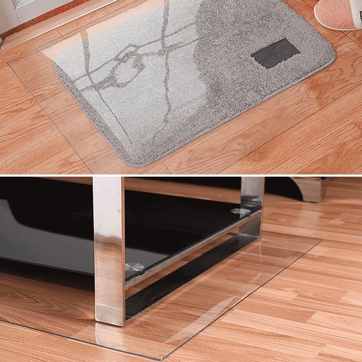 Mata na krzesło biurowe do twardego drewna i płytek - antypoślizgowa osłona podłogowa z PCW, wiele rozmiarów (45 x 120 cm do 190 x 300 cm) - idealna do domowego biura i biurka, łatwa do czyszczenia