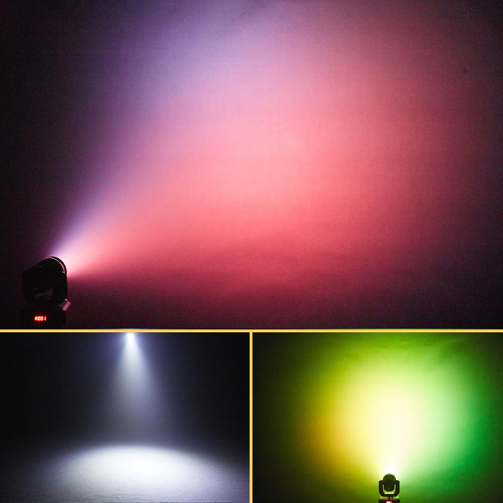 Confezione da 2 mini proiettori a testa mobile per illuminazione DJ, proiettori wash a LED, luci da palcoscenico per feste