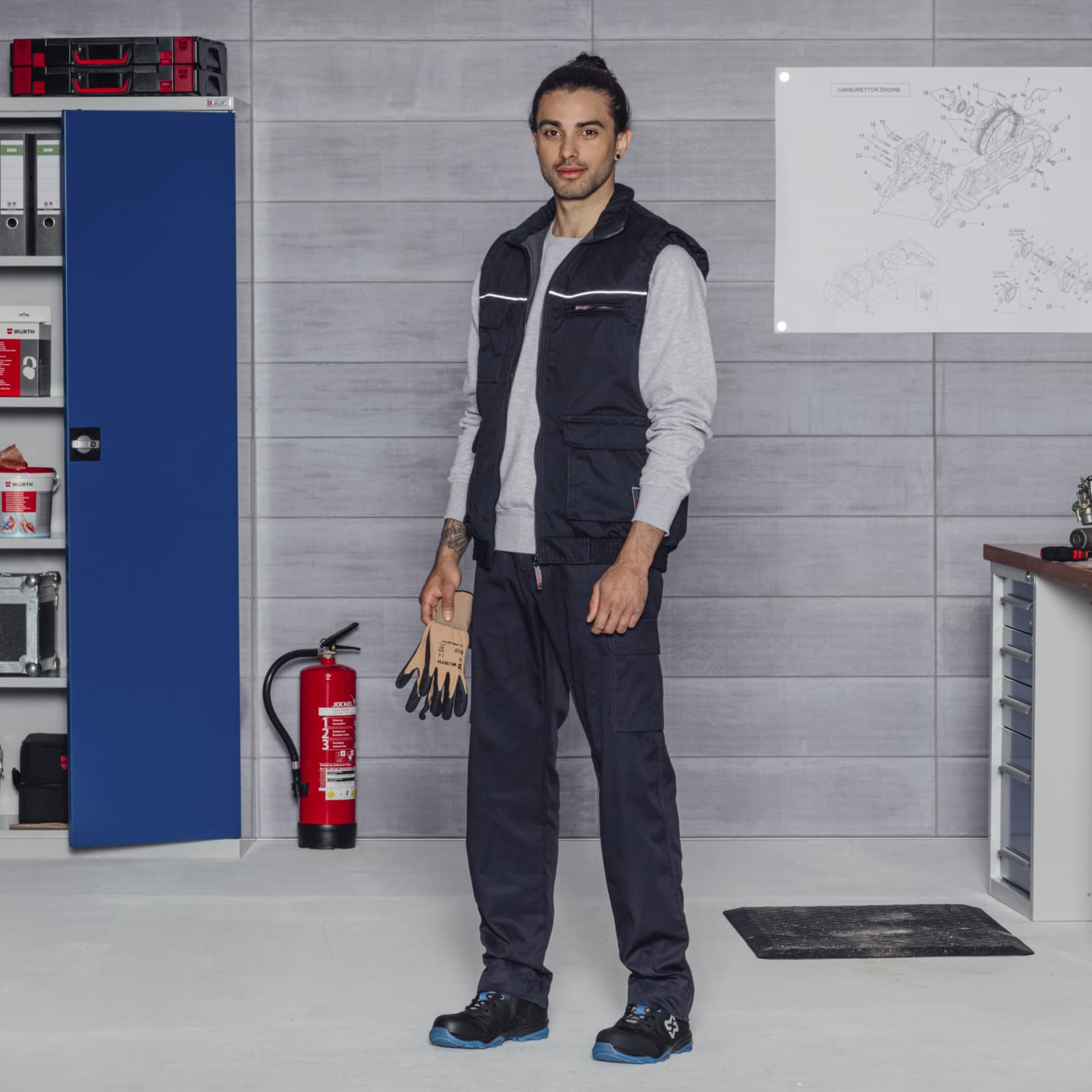 WÜRTH MODYF Arbeitsweste Classic – multifunktionale Winterweste für Handwerker in den Größen XS - 3XL – warm und funktionelle Weste – in unterschiedlichen Farben