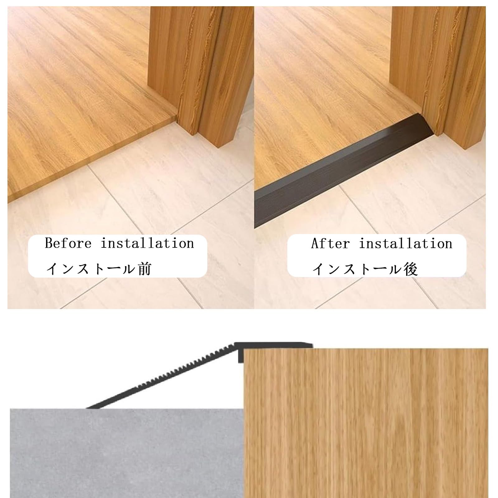 Perfil De Transición De Aluminio, Suelo Tira De Transición De Piso Aluminio, Perfil De Transición Tapajuntas Suelo, para Transiciones De Umbral con Una Altura De 10-35 Mm(Grey,900cm(90x10))