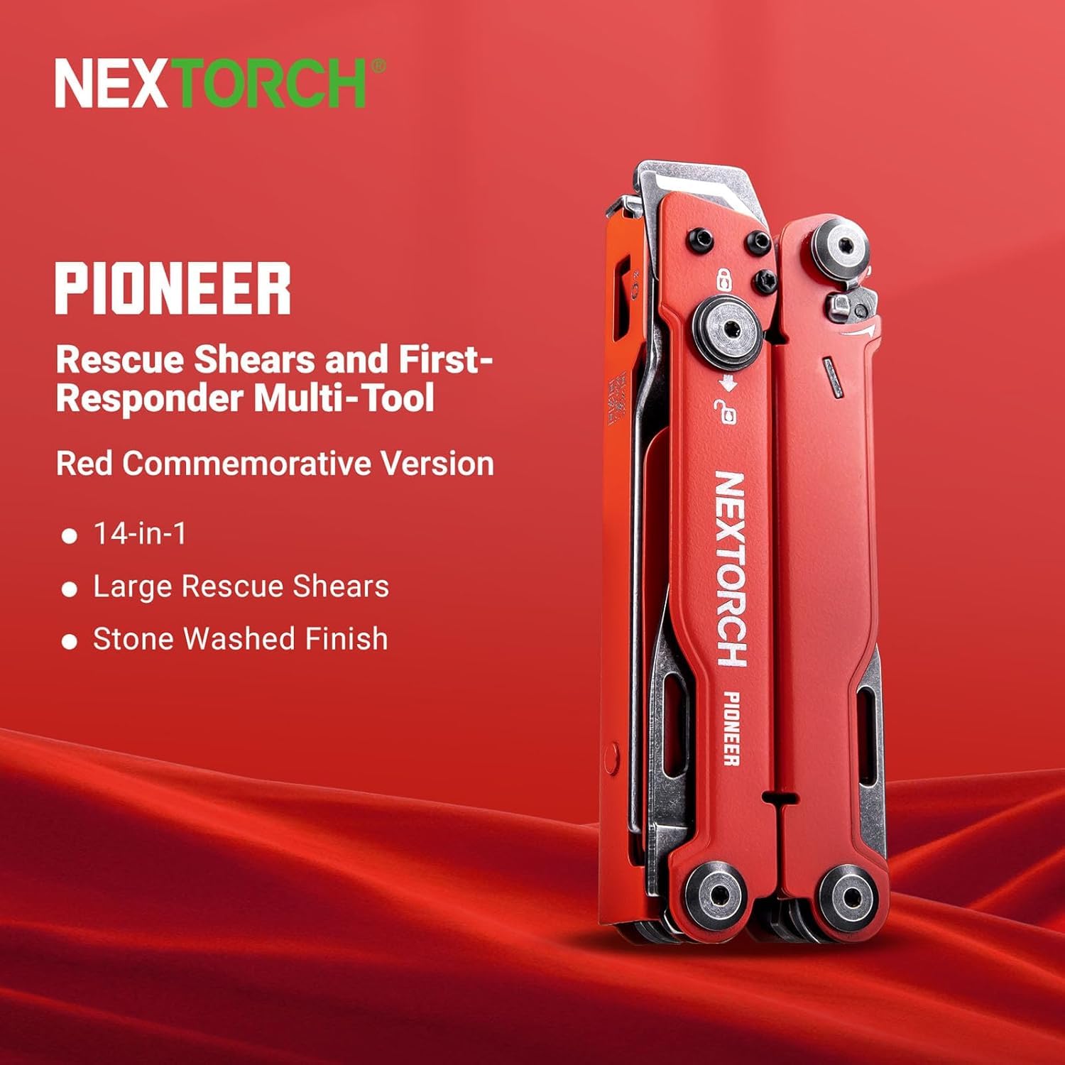 NEXTORCH - PIONEER MT20RE "Rescue Version" Multi-Tool 14in1 Werkzeugen & Schneider für Kunststoff-Handfesseln