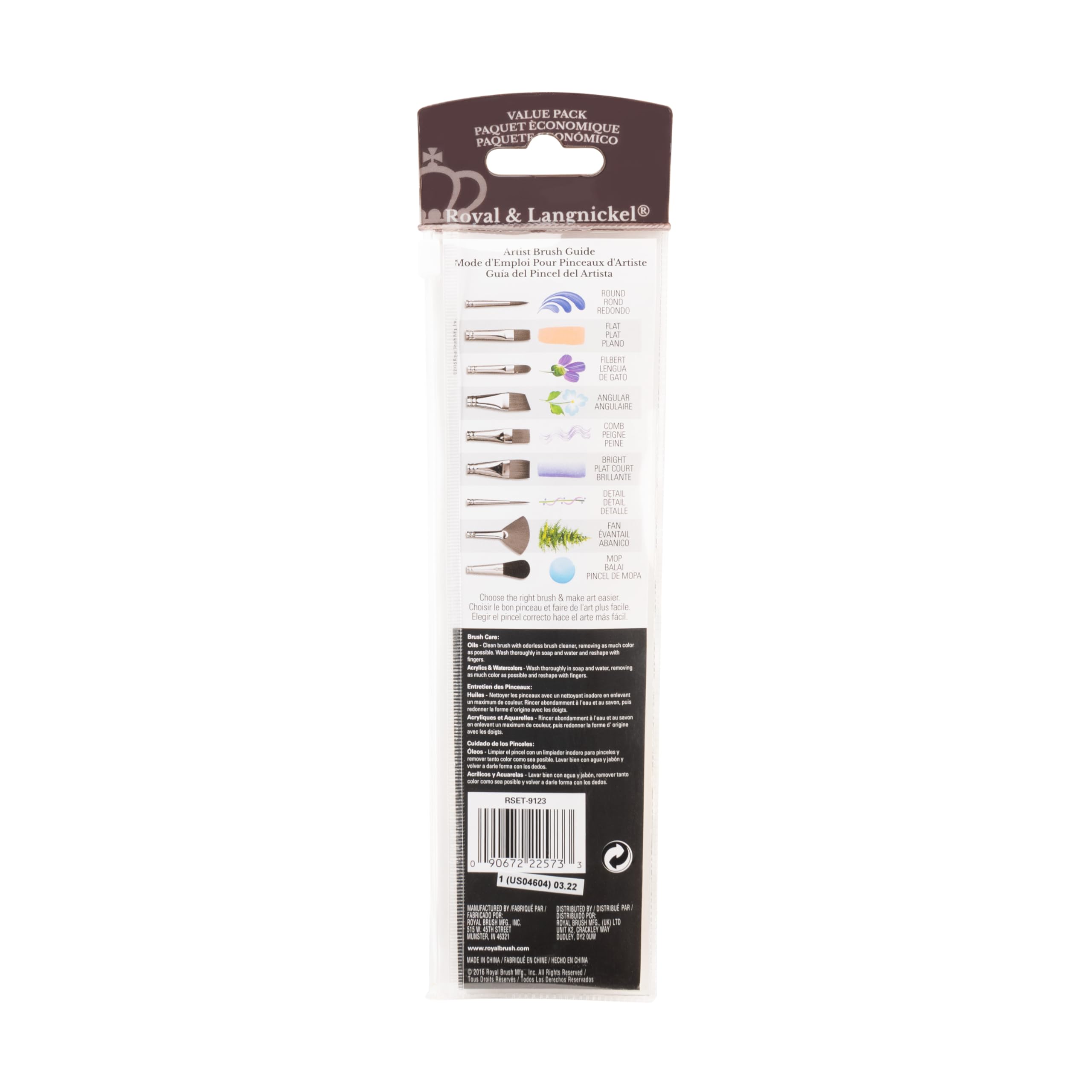 Royal Brush Złoty zestaw pędzli taklon Value Pack