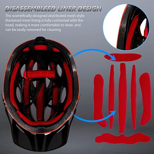Miniatura 3 de Cascos de bicicleta para hombres  Casco de bicicleta para adultos  Casco de ciclismo certificado ligero cómodo ajustable con visera desmontable para