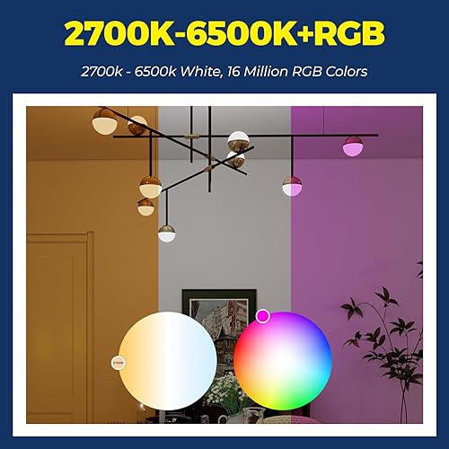 Miniatura 4 de Bombillas inteligentes E12 equivalente a 50 W, bombillas LED WiFi G16 12 para candelabros compatibles con Alexa y Google Assistant, bombillas de