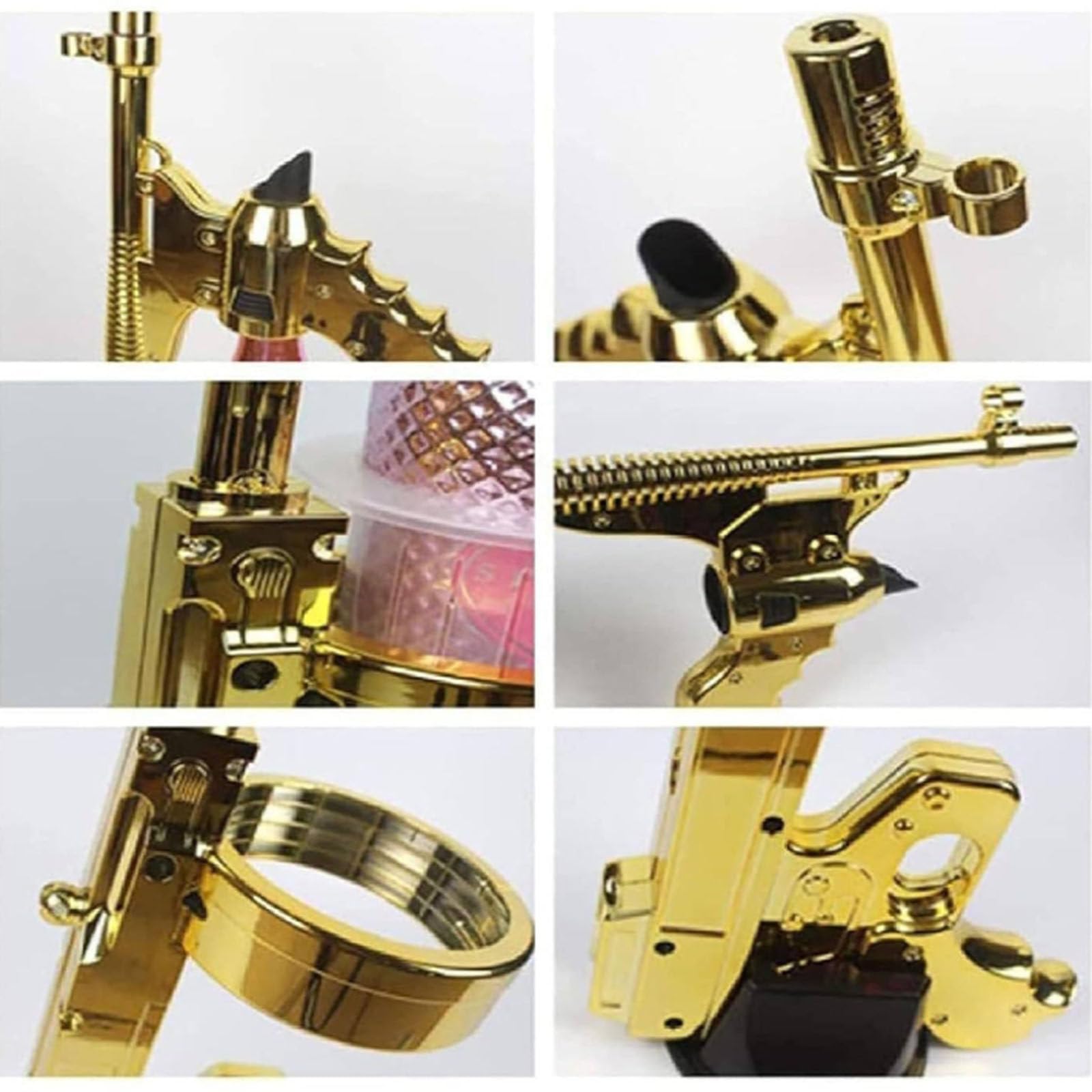 Pistola Spara Champagne, Pistola A Spruzzo Per Birra/Spruzzatore Di Calibro Regolabile Per Festa/Club/Bar/Pub/Festival/Compleanno/Matrimonio/Natale/Arredo D'Atmosfera Da Bar,Yellow