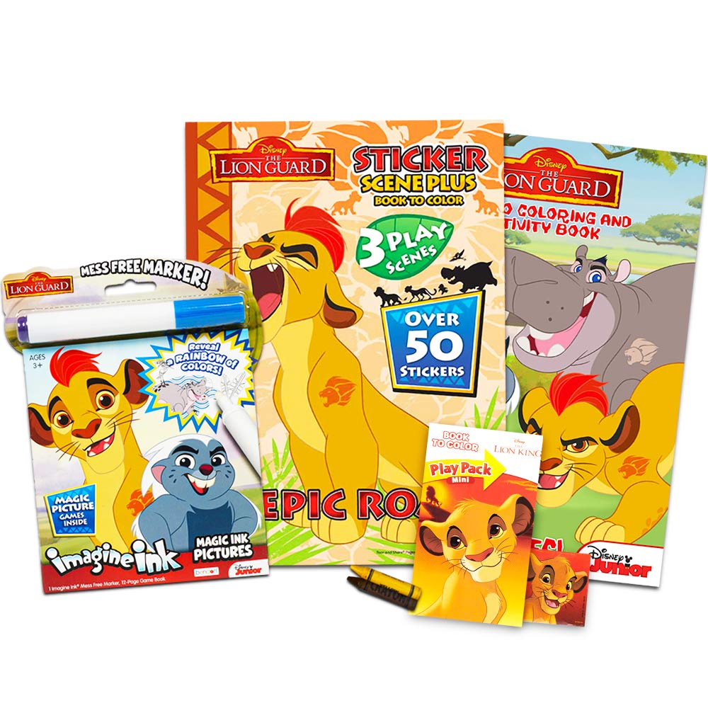 Disney Junior Lion Guard Coloring Book Bundle 4 Lion Guard Books