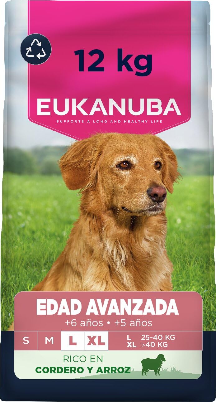 Eukanuba, Lamb and Rice for Large Breed - Premium Dry Dog Food for Senior Dogs, 12 kg