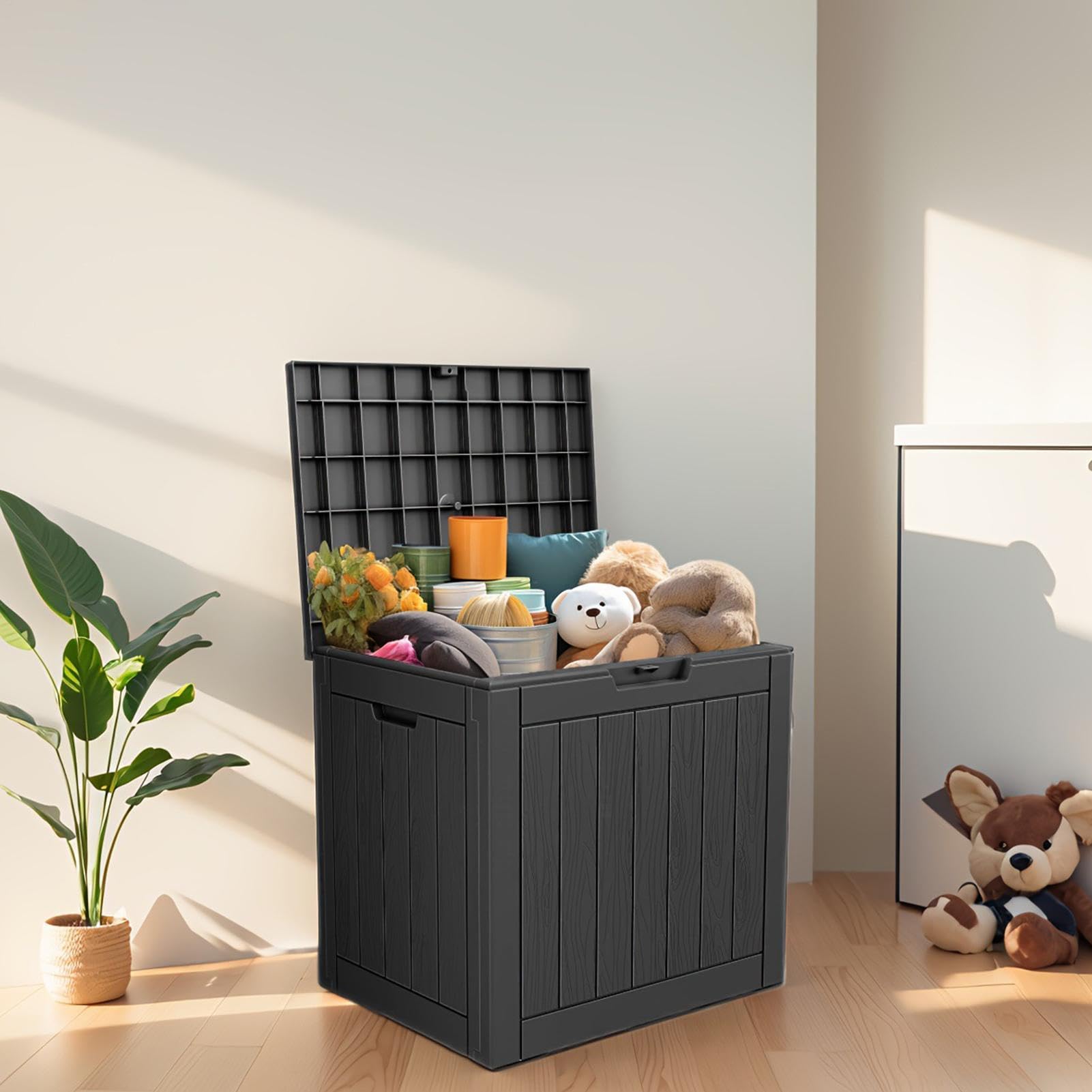 Coffre de Rangement pour Terrasse Boîte de Rangement Container de 45 Litres