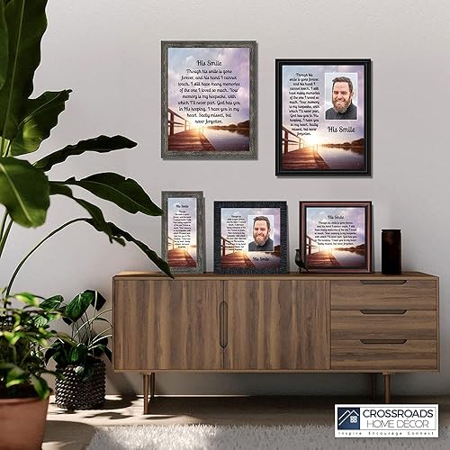 Miniatura 5 de Regalos conmemorativos por pérdida de marido, regalo de condolencia, su sonrisa en memoria de un ser querido, marcos de fotos para cestas de regalo