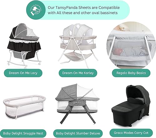 Miniatura 2 de Sábanas de moisés para Dream On Me Karley, Plus, Lacy, pequeños regalos básicos, Baby Delight Slumber, Snuggle Nest, Cuna de transporte Graco,