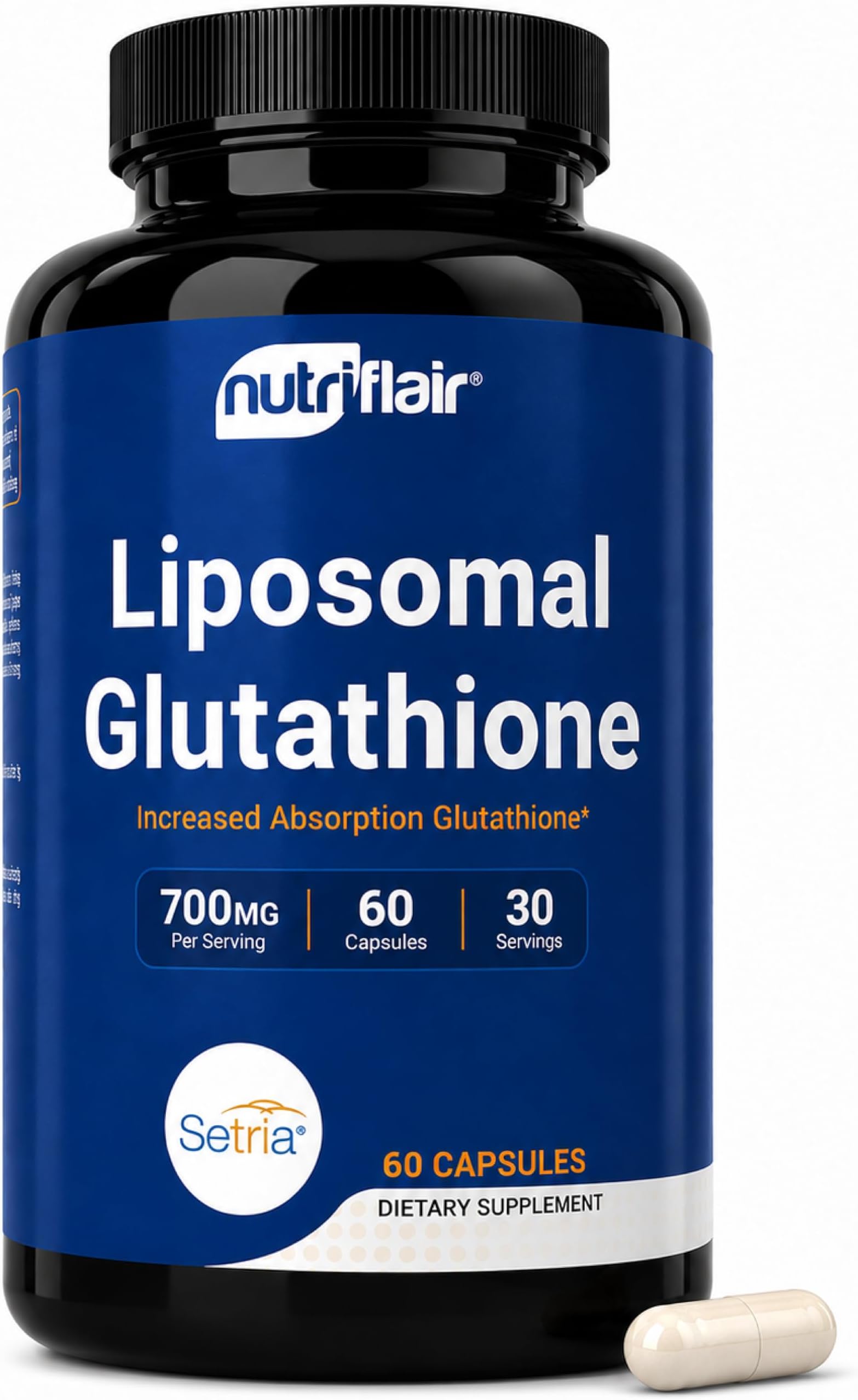 NutriFlair Liposomal Glutathione Supplement (700mg)