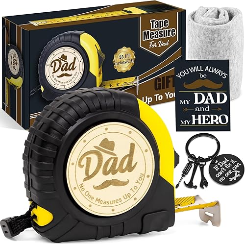 Father's Day Gifts Set: 25FT No One Measures Up to You Tape Measure & If Dad Can't fix it - Father's Day Gifts