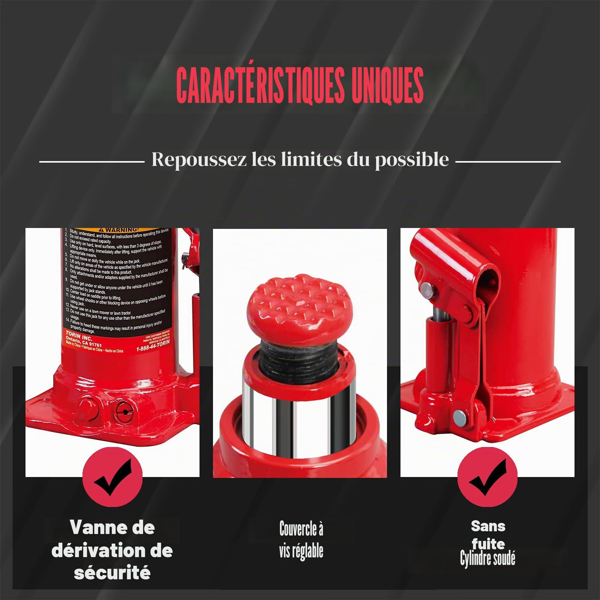 Torin BIG Red Cric Bouteille hydraulique – 50 tonnes