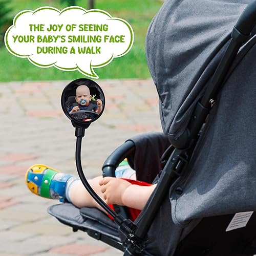 Miniatura 3 de Espejo de cochecito, accesorios de cochecito se fija fácilmente a la mayoría de los cochecitos para ver a tu bebé, el compañero perfecto para padres