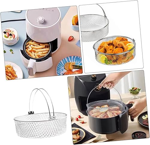 Miniatura 3 de Cestas redondas para freidora de aire, cesta de malla para freidora de aire, cesta de cocina, cesta para freidora, cesta de soporte para papas